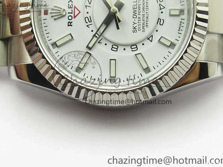 1218 Sky-Dweller 326934 SS Noob 1:1 Best Edition White Dial on SS Bracelet Asian 23J to TechFriendly 2880